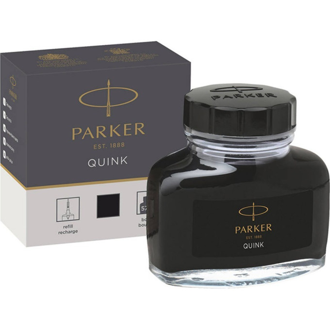 Флакон чернил PARKER для перьевой ручки, чернила черного цвета 1950375